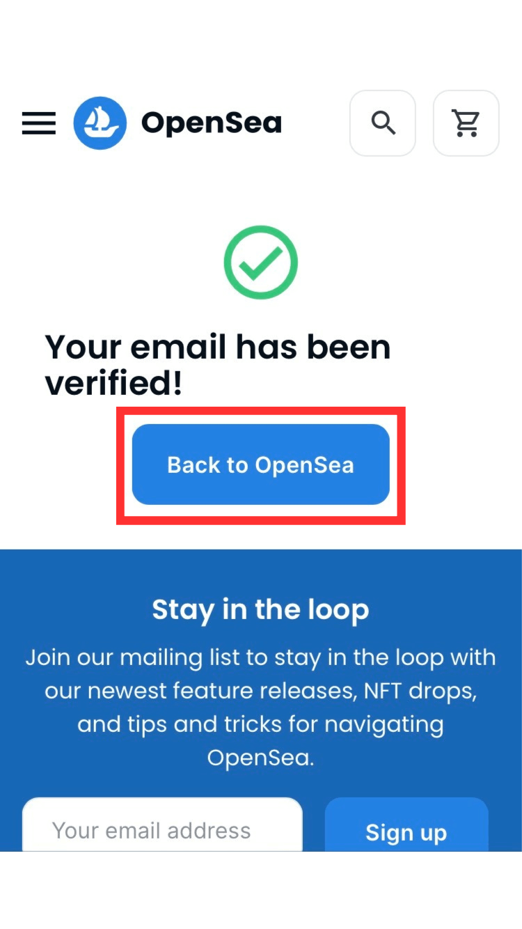 OpenSea　オープンシー　スマホ　始め方　プロフィール設定